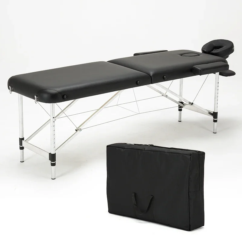 Lightweight Folding Portable Massage Bed Aluminum Alloy High Quality Thickened Face Bed Can Be Lifted