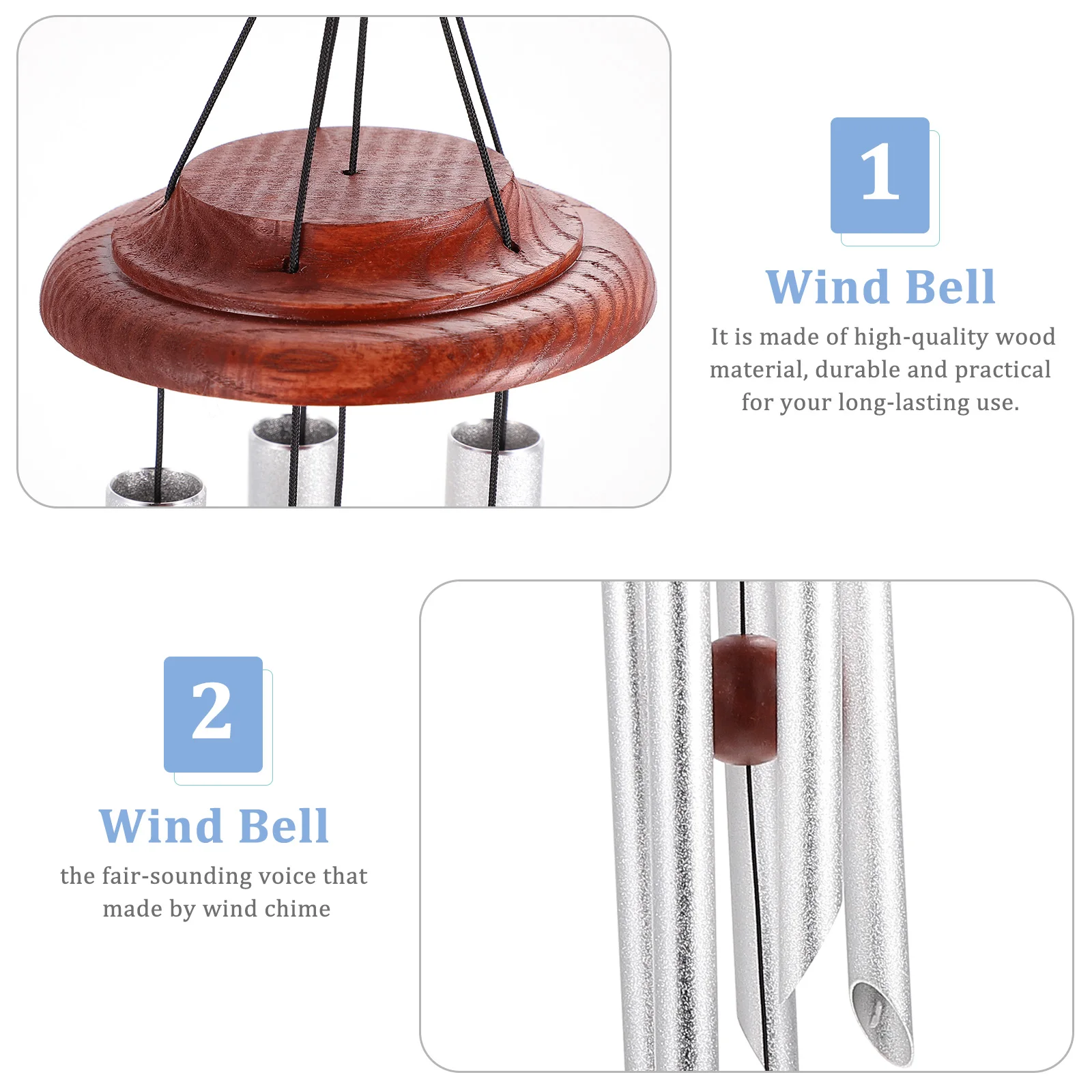 

1Pcs Metal Pipe Wind Chime Vintage Style Home Decor Birthday Gift Hanging Ornament Wind Chime Birthday Gift Hanging Decoration