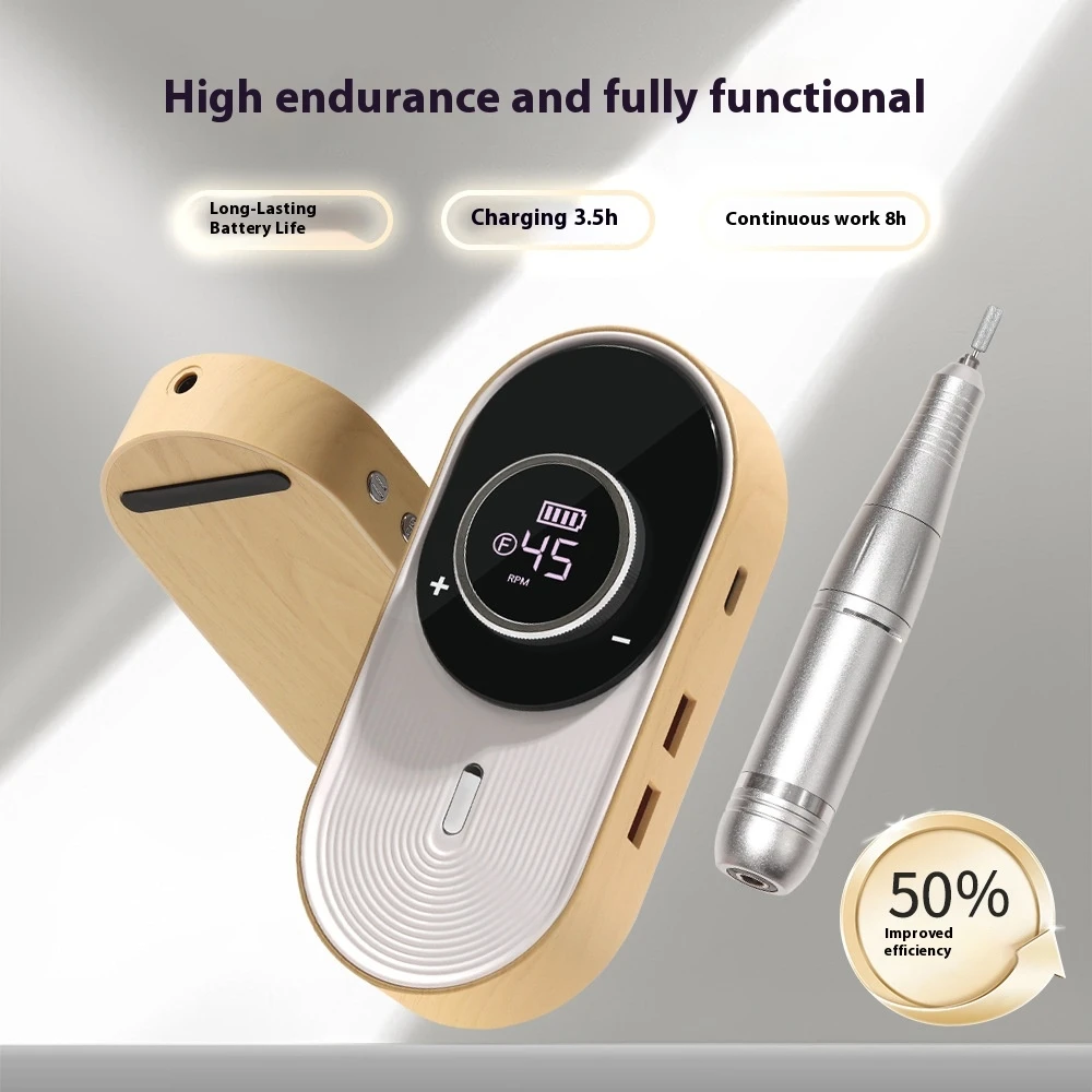 Lime à ongles électrique sans fil, 45000 tr/min, Rechargeable, perceuse à ongles, ensemble de manucure professionnel pour usage domestique et Salon