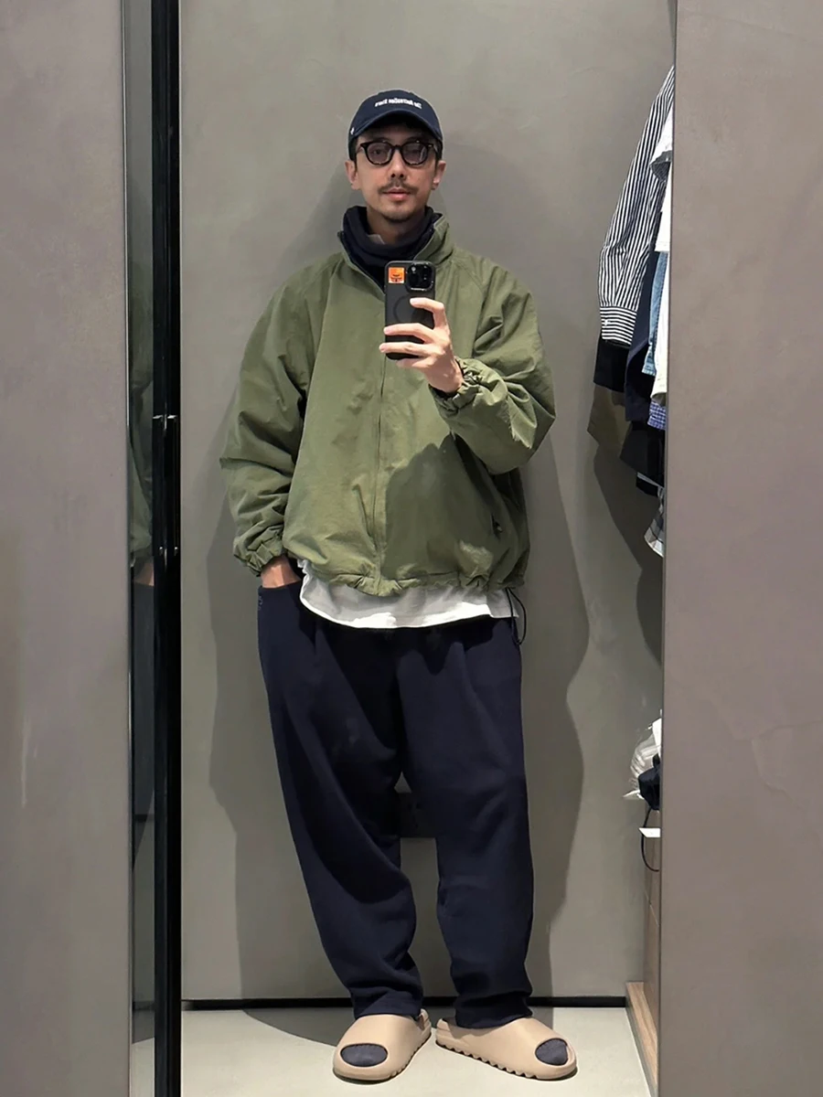 

Мужская двусторонняя куртка оверсайз с воротником-стойкой, на флисовой подкладке, хлопковая, теплая, осенне-зимняя, модная, простая, стильная