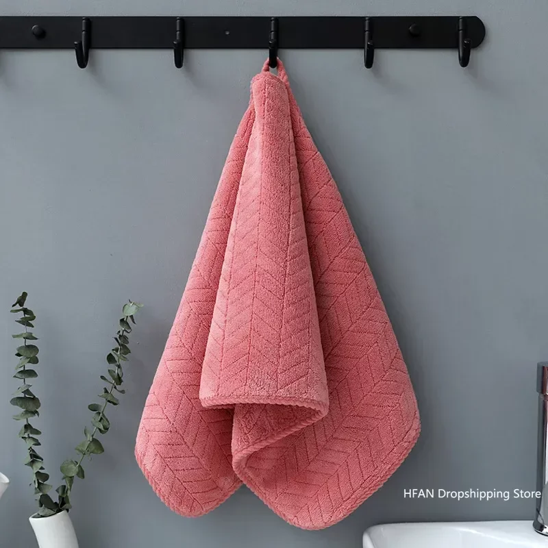 Thickened coral velvet towel adult bath towel household quick dry cleaning face towel microfiber beach towels