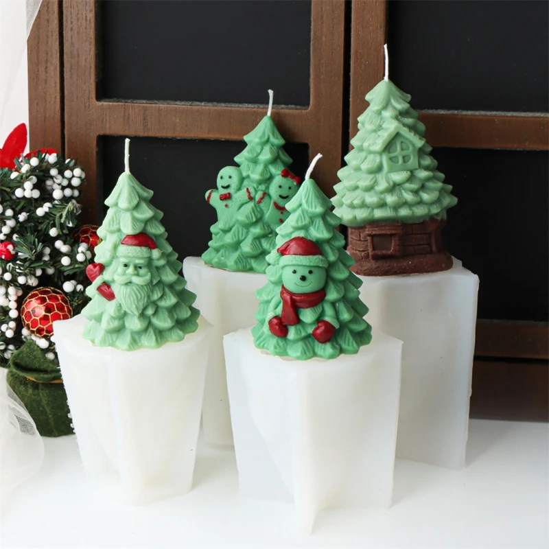 

Christmas Tree Molds Halloween Silicone Molds Scented Resin Castings Molds for Home Decorations DIYs Craft