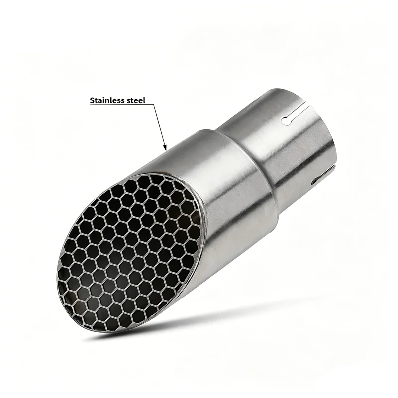 Universeller 51mm Motorrad-Auspuff-Endschalldämpfer aus Edelstahl für Z900, Speed 400, Scrambler 400X, Street Bike – Detail 7