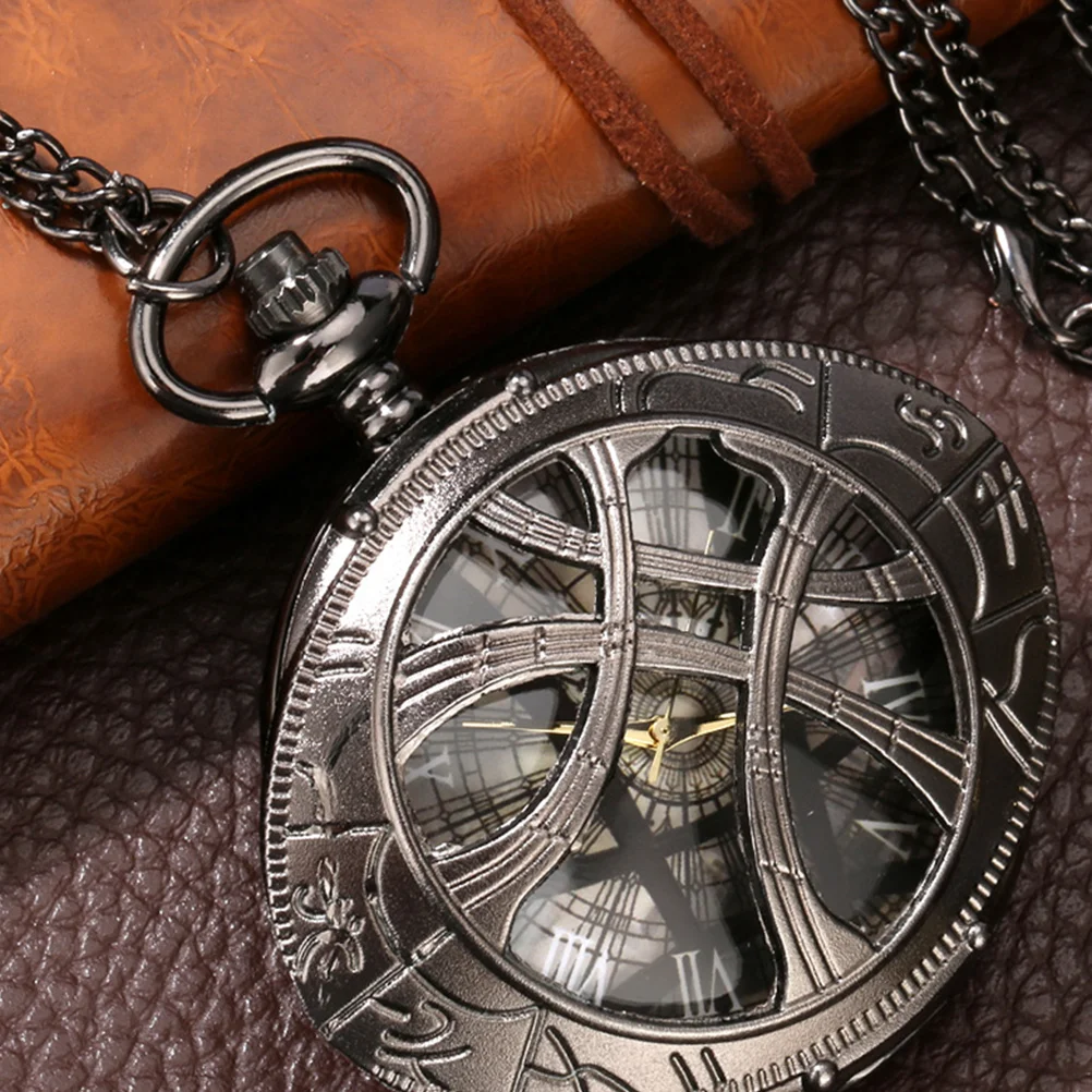 

Vintage Pocket Hanging nament Decor Silver Portable Timepiece Hanging Watch Decor Retro Design Pendulum