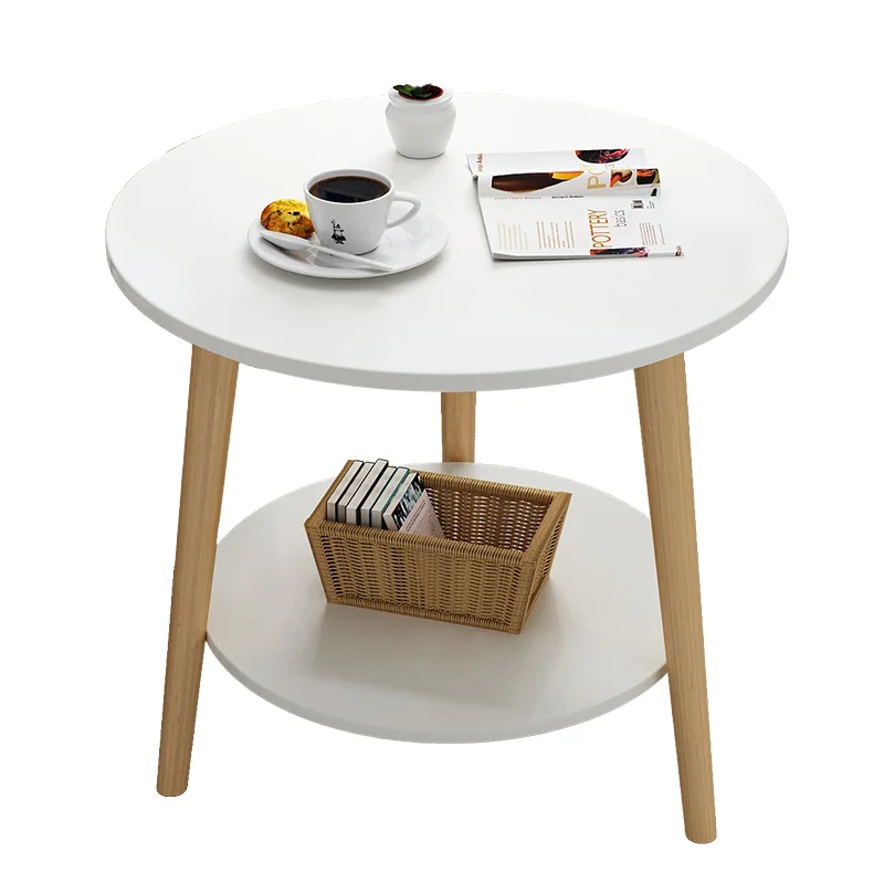 

Bedside Corner Table, Solid Wood Table Legs, Small Coffee Table, Household Bedside Table, Mini Bedroom, Small Round Table
