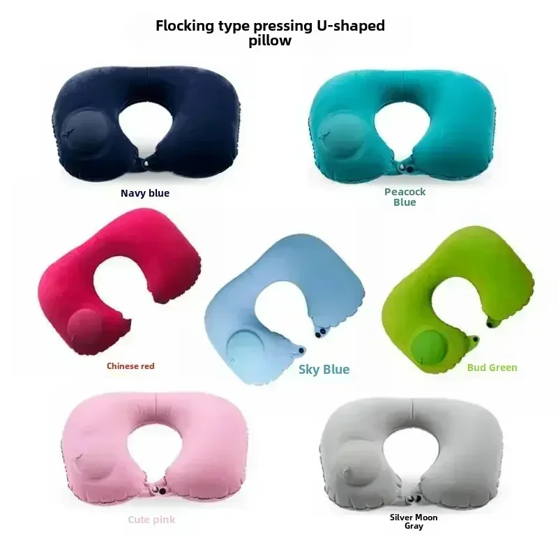 Cross-border Inflatable U-shaped Pillow Neck Protector U-shaped Travel Artifact Cervical Spine Neck Pillow Portable Airplane