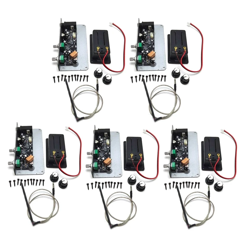 5X Active Mute Guitar Pickup 3.5 Mm Output Plug Pickup With 9V Battery Box Black Silent Guitarra Accessories