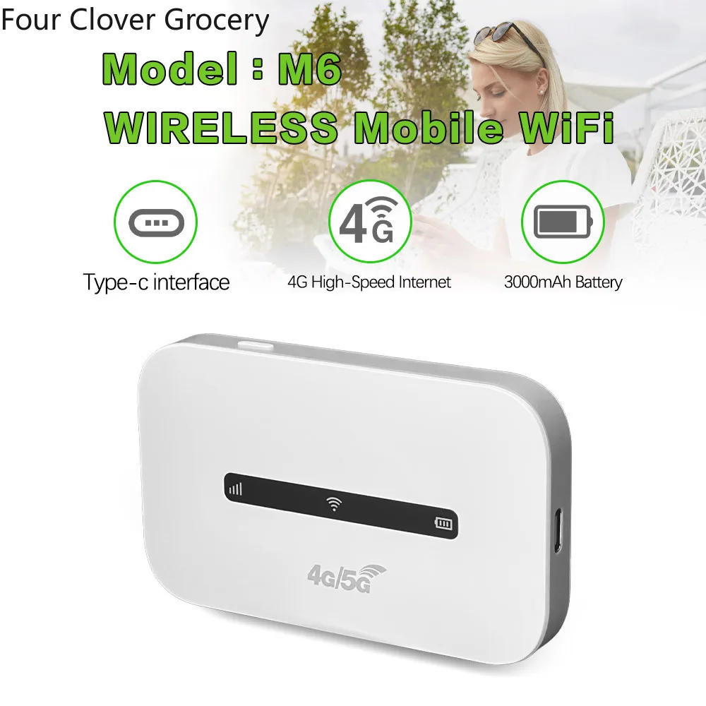 4G Lte Router Wireless Wifi Portable Modem Mini Outdoor Hotspot Pocket Mifi 150mbps Sim Card Slot Repeater 3000mah