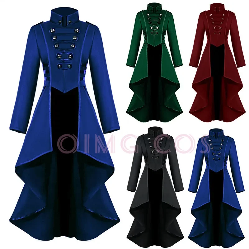 

Spring and Autumn New Medieval Men's Set Solid Color Performance Dress Jacquard Coat Border Cross Gift Dress Tailcoat Style