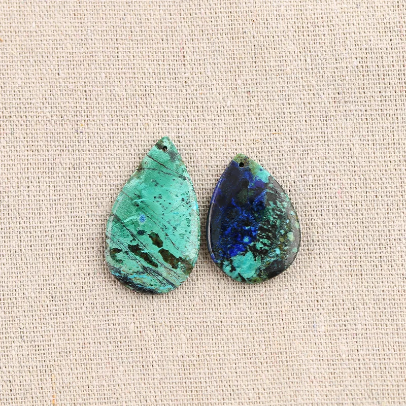 B&F Chrysocolla Earring Beads for Jewelry Making, Handmade Natural stones beads, Stones for jewelry Making Supplies