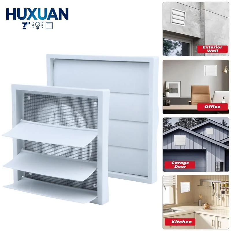 Commercial Kitchen Wall Covering - White One-Way Exhaust Vent Cover Grille