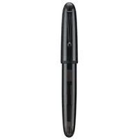 Pluma estilográfica Jinhao 9019 # Punta 8 EF/F/M, bolígrafo de escritura de oficina de gran tamaño de resina negra transparente con convertidor grande