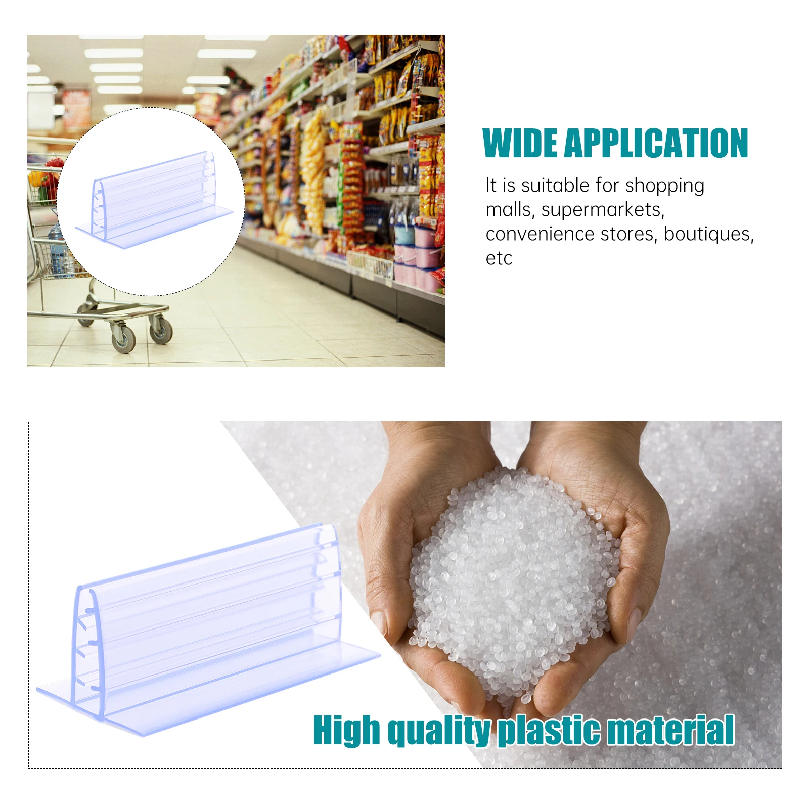 

10 Pcs Acrylic Panels Holder Lightweight Adhesive Base Toothed Gripper Price Display Stand Sneeze Guard Holders Tag Rack