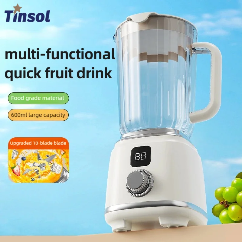 TINSOL Food Processor Home Blender 10 Blades 3000mAH Multifunctional Juicer Ice Crusher Juicer Power Blender Baby Food Processor