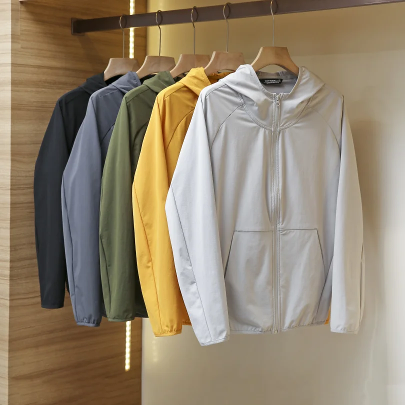 

Мужская повседневная толстовка с капюшоном Jaet, высокая эластичность, четырехсторонняя легкая дышащая спортивная уличная одежда, подходит для Faion Urban