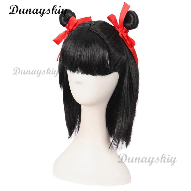 Фильм Нечха Дьявол Мальчик Адвент Парик Взрослый Комикс Выставка Косплей Милая Голова Незыхи Древний Стиль Двойной Шар Сценическое Шоу Головной Убор