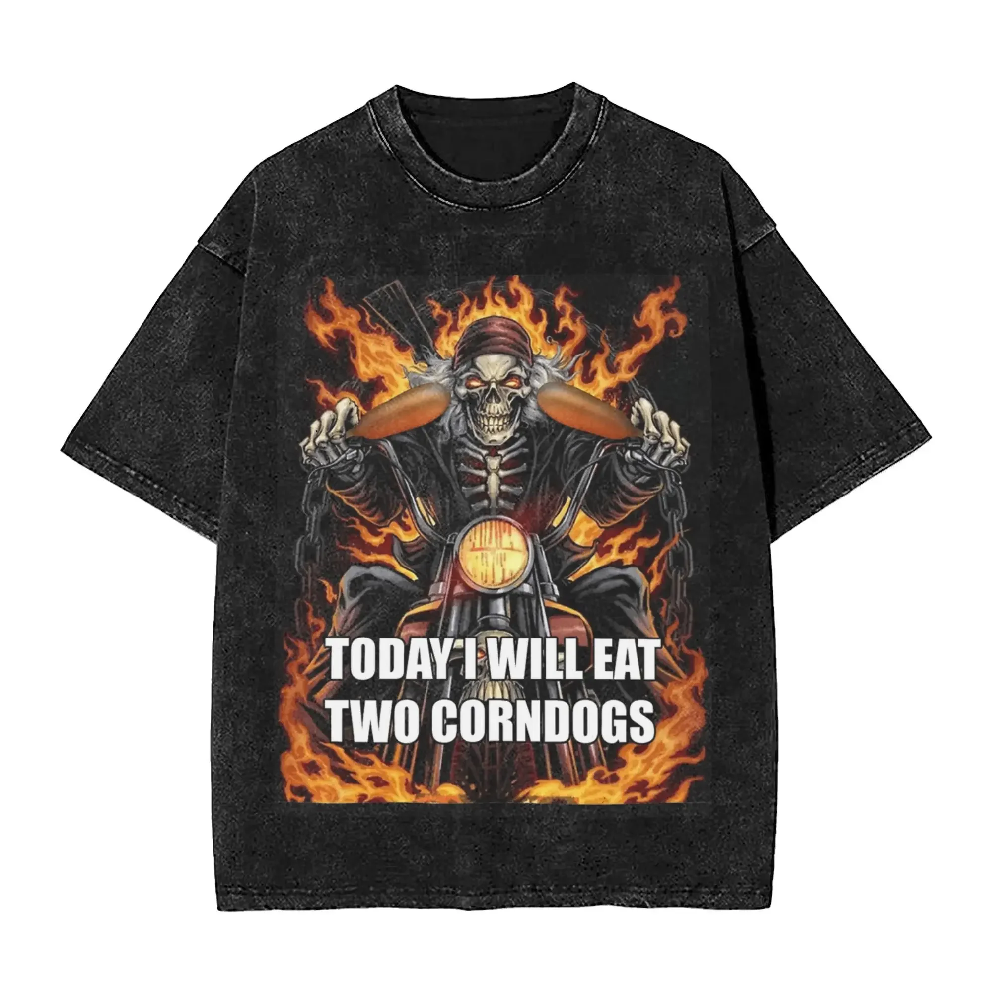 Vintage Today I Will Eat Two Corn Dogs Outfit T Shirt for Men Women  Cotton Washed Tee Shirt Clothes