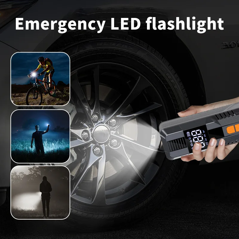 Multifunction Tire Inflator Air Compressor Kit 150PSI Cordless Digital Inflatable Pump Pressure Gauge For Car Bicycle Boat Tool