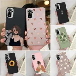 For Xiaomi Redmi Note 10 Pro Max Case Cute Fashion Heart Avocado Soft Silicone Cover For Redmi Note 10S Note 10 S Note10 Fundas