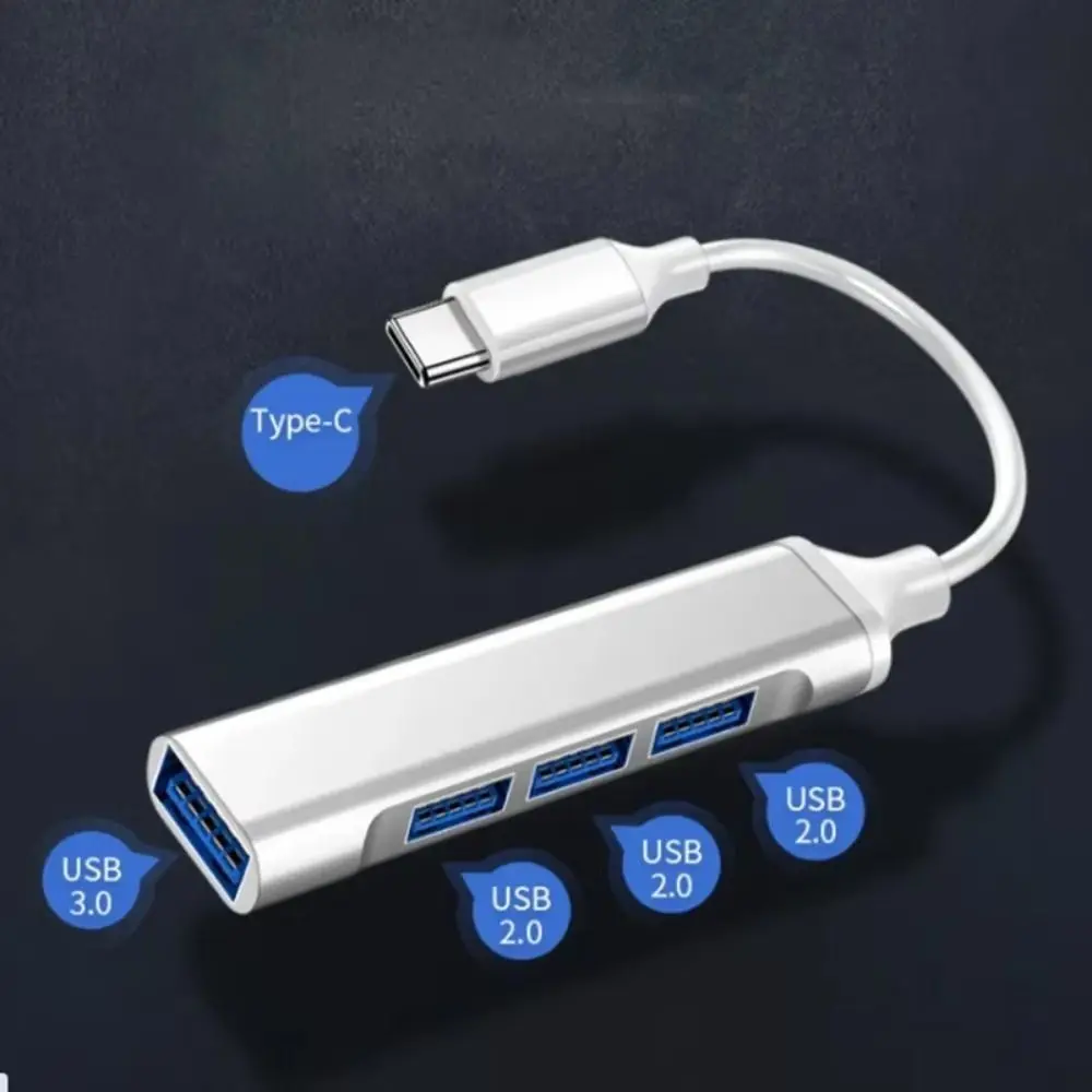 4 منافذ USB 3.0 Hub متعددة المنافذ عالية السرعة نوع C الفاصل مستقرة OTG USB وType-c محول للكمبيوتر ملحقات الكمبيوتر PC #5