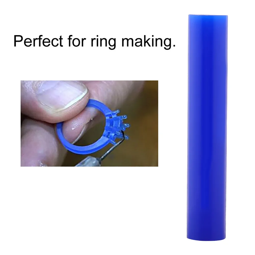 

Hard Wax Blank Jewelry Making Tool Precision Carving Hollow Design Carving Wax Tube Blue Color Wax Casting Tube Ring Sizing