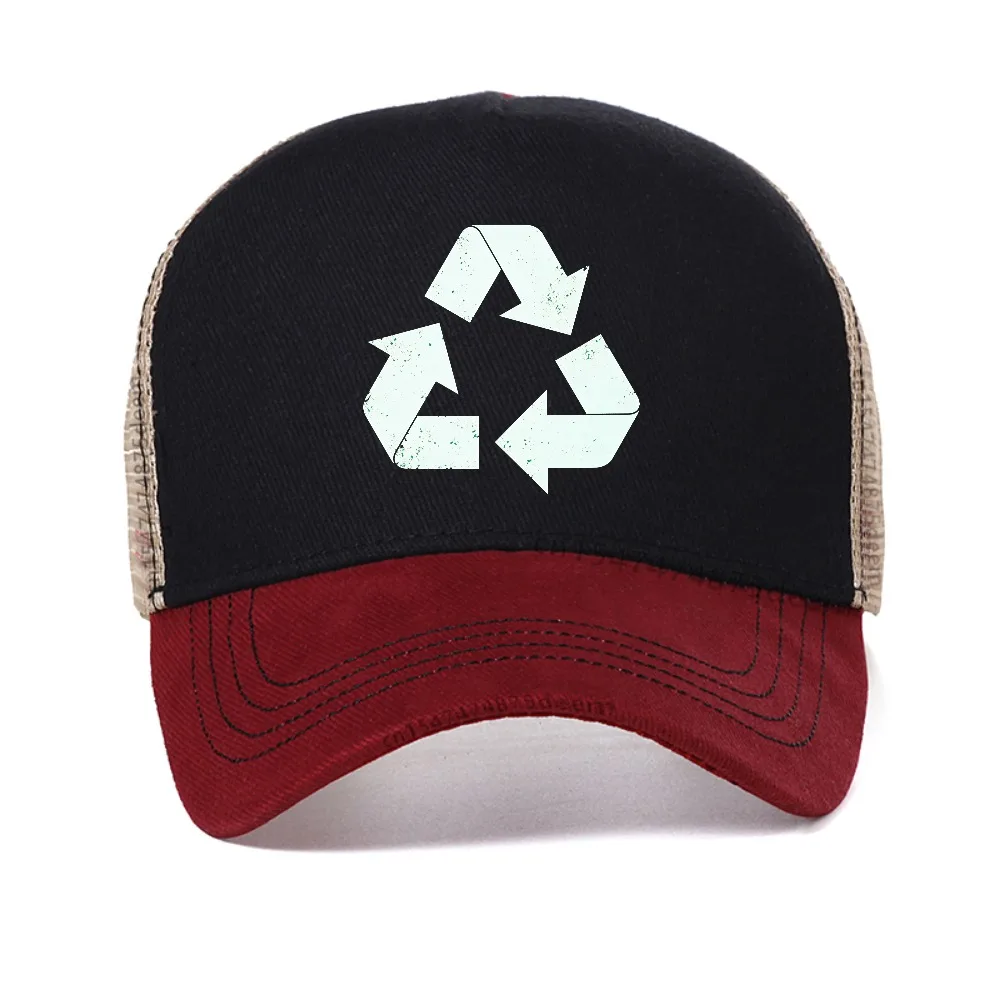 Recycle cap THE BIG BLACK VINTAGE RECYCLE LOGO BANG THEORY mesh baseball caps casual adjustable mesh trucker hat Snapback hats