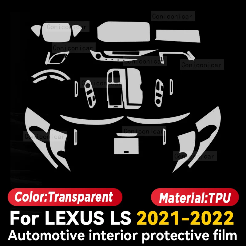 

Для LEXUS LS 2021 2022, пленка для панели автомобиля, защитная наклейка на приборную панель, внутренняя пленка против царапин, аксессуары
