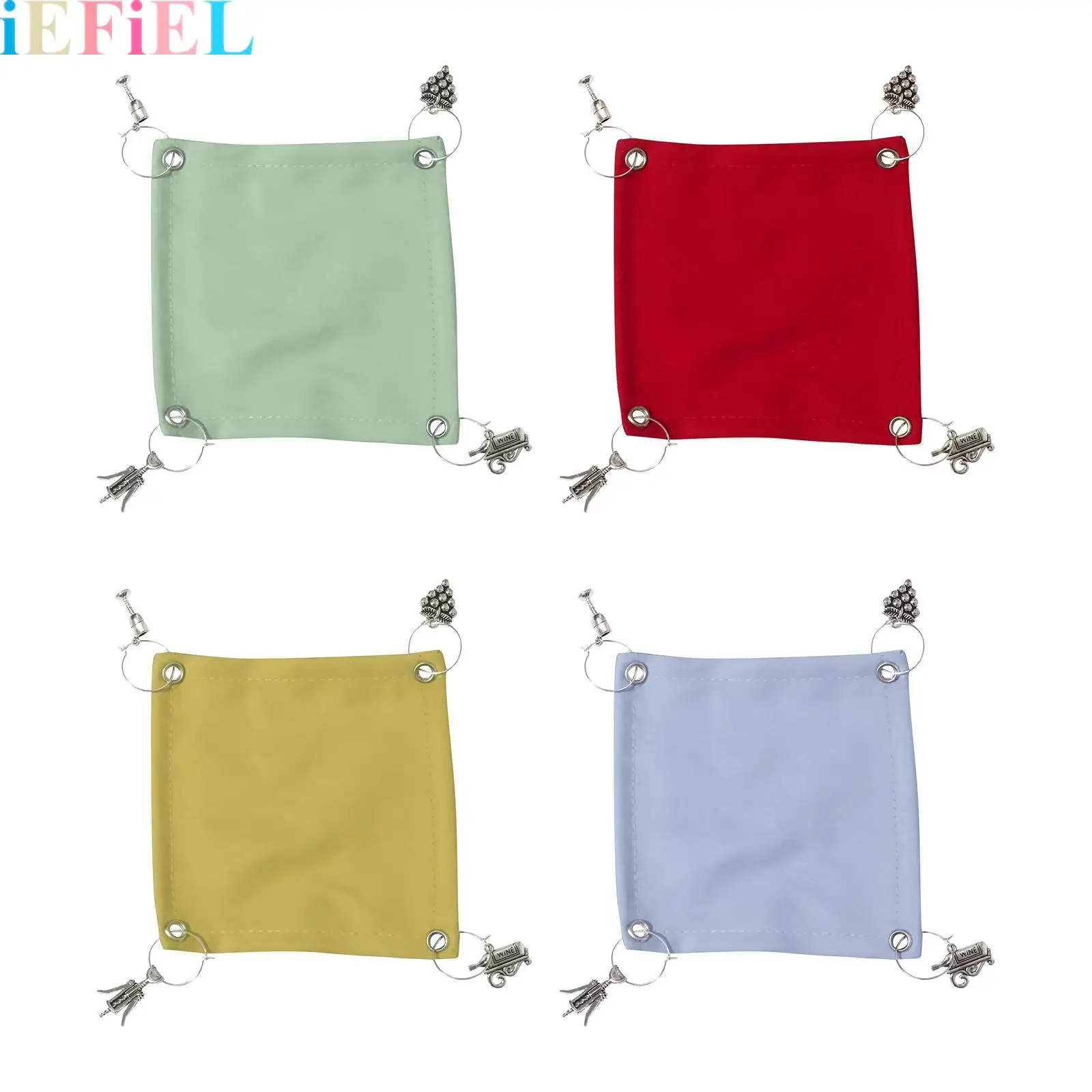 

4Set Wine Glass Insect-proof Dust-proof Breathable Reusable Decorative Covers with Pendants for Picnics And Outdoor Use