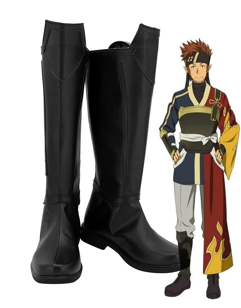 

Sword Art Online Klein Cosplay Boots Black Shoes Custom Made for Boys and Girls Any Size