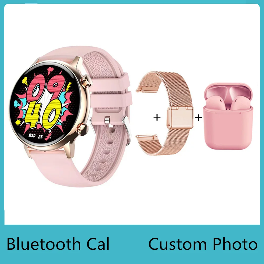 

Smart Watches Women Bluetooth Call 1.1inch Full Touch Screen IP68 Waterproof Blood Pressure Monitor NFC Ladies Smartwatch 2023