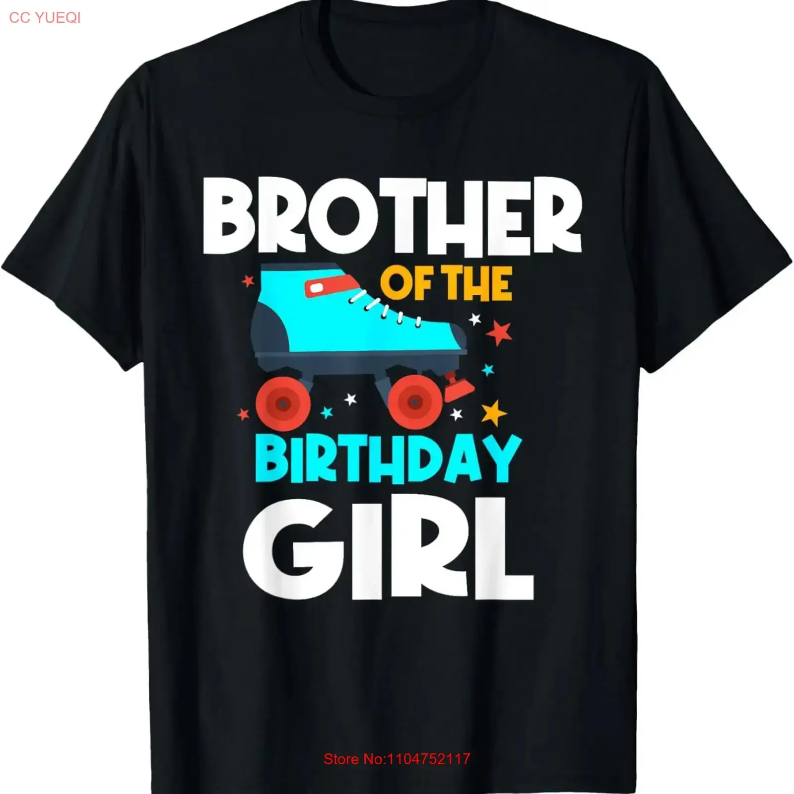 Brother of the Birthday Girl Roller Skating Bday Party T Shirt  vintage Washed streetwear Unisex homme graphic Versatile