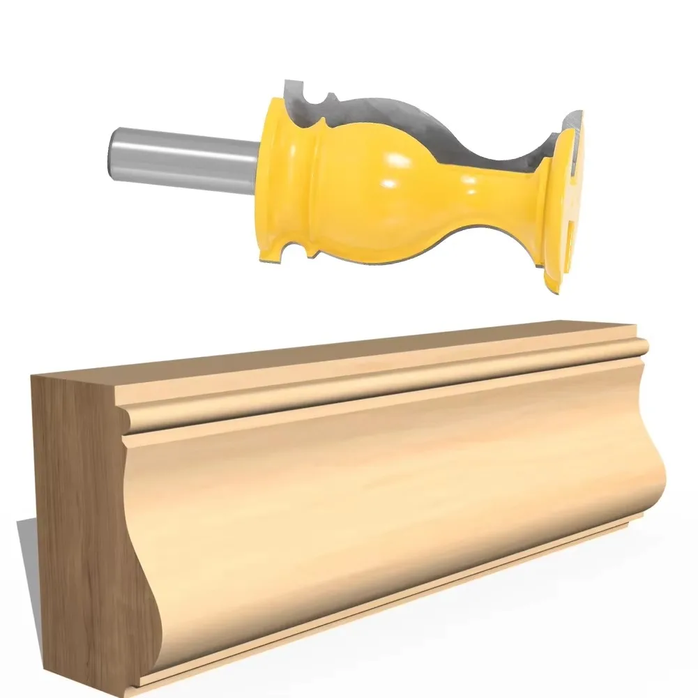 1PC 1/2" 12.7MM 12MM Shank Milling Cutter Wood Carving Architectural Cemented Carbide Molding Router Bit Trimming Wood Milling