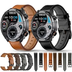 Leather Strap Watchband for HAYLOU Solar 5 Smart Wriststrap Quick Releas Bracelet for HAYLOU Solar 5 Accessories