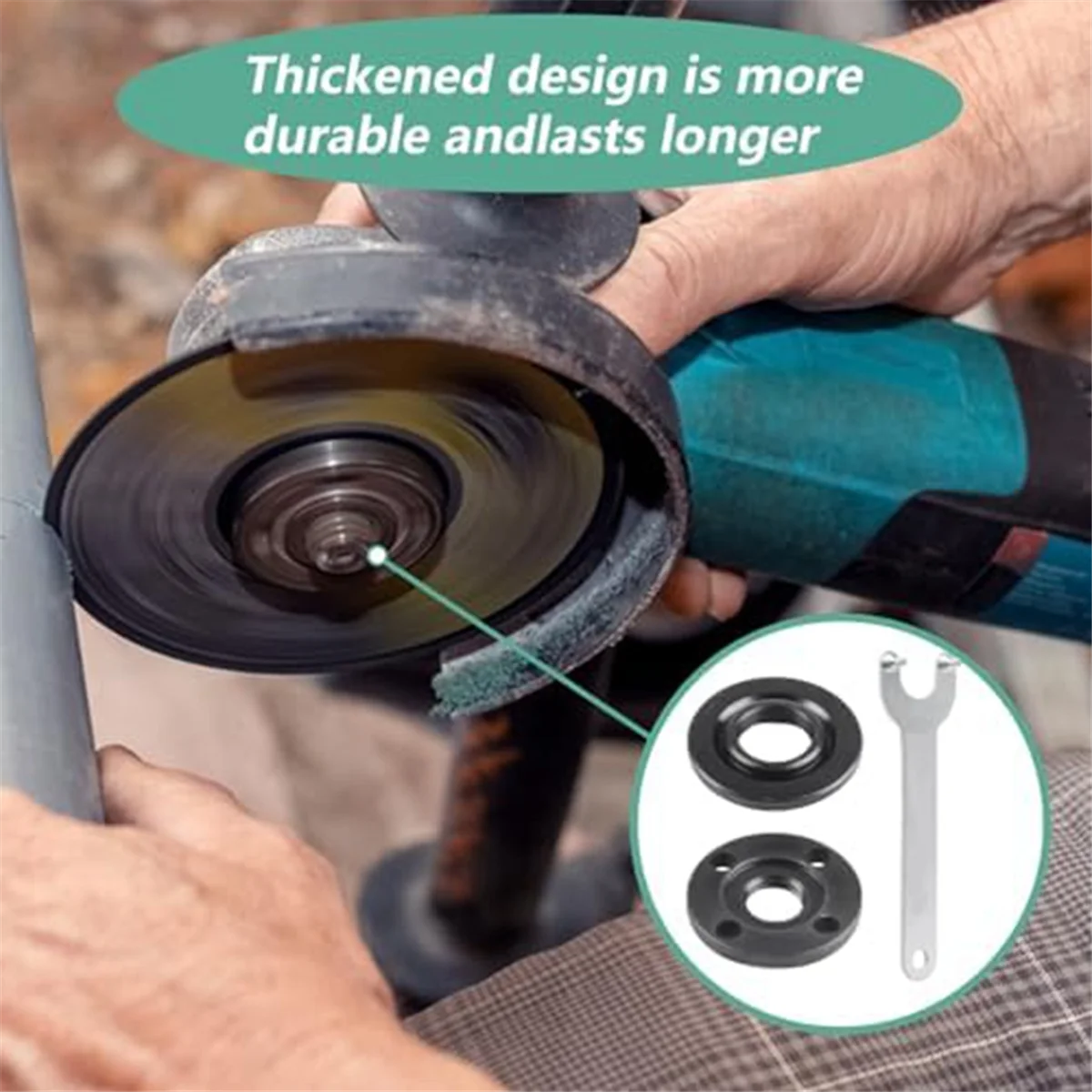 Tuerca de amoladora angular, tuerca de bloqueo de metal angular con brida de amoladora 5/8-11