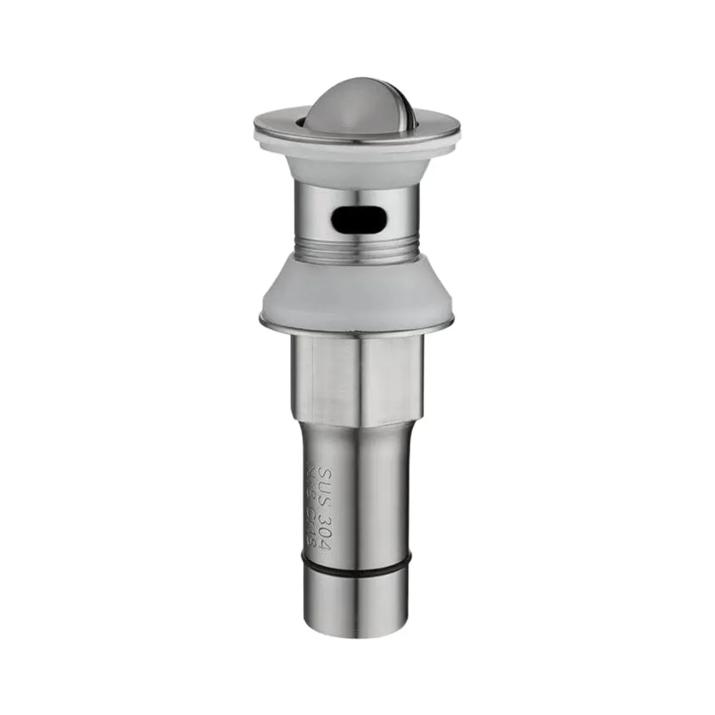Stainless Steel Overflow Lift Drain for Bathroom Sinks Featuring Step Design Gasket and Efficient Water Flow Management