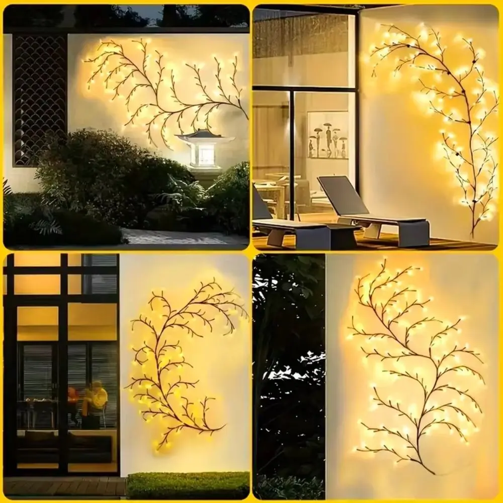 

48/72/96 LED Vine Decorative Lights USB Powered Bendable Willow Vine Branch Lights 8 Lighting Mode Indoor String Lights