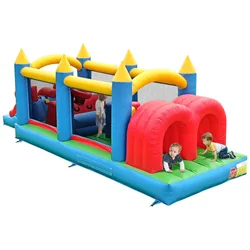 Inflatable Macaroon PVC  Water Sildes Ball Pool for Children Jungle Gym  Water Play Equipment With 1100W Air Blower