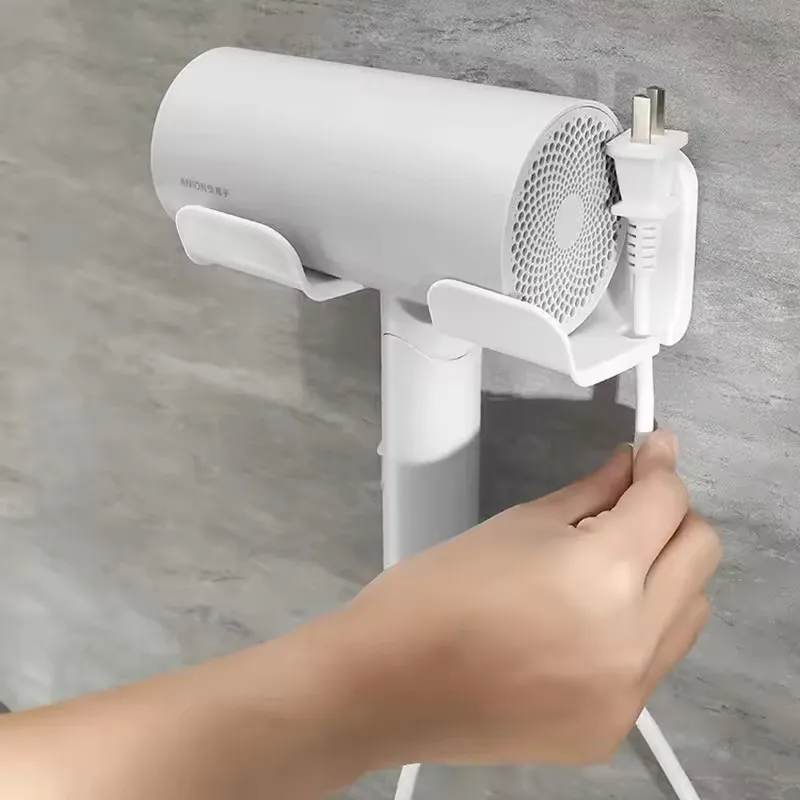 

Hair Dryer Holder Wall Mounted Hair Straightener Dryer Hair Stand Bathroom Organizer Shelves Washroom Organization Shelves
