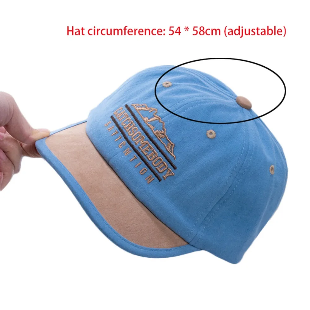 Korean Short Brim Polished Baseball Cap Personalized Contrasting Colors Embroidered Men Women Parent-child Peaked Cap