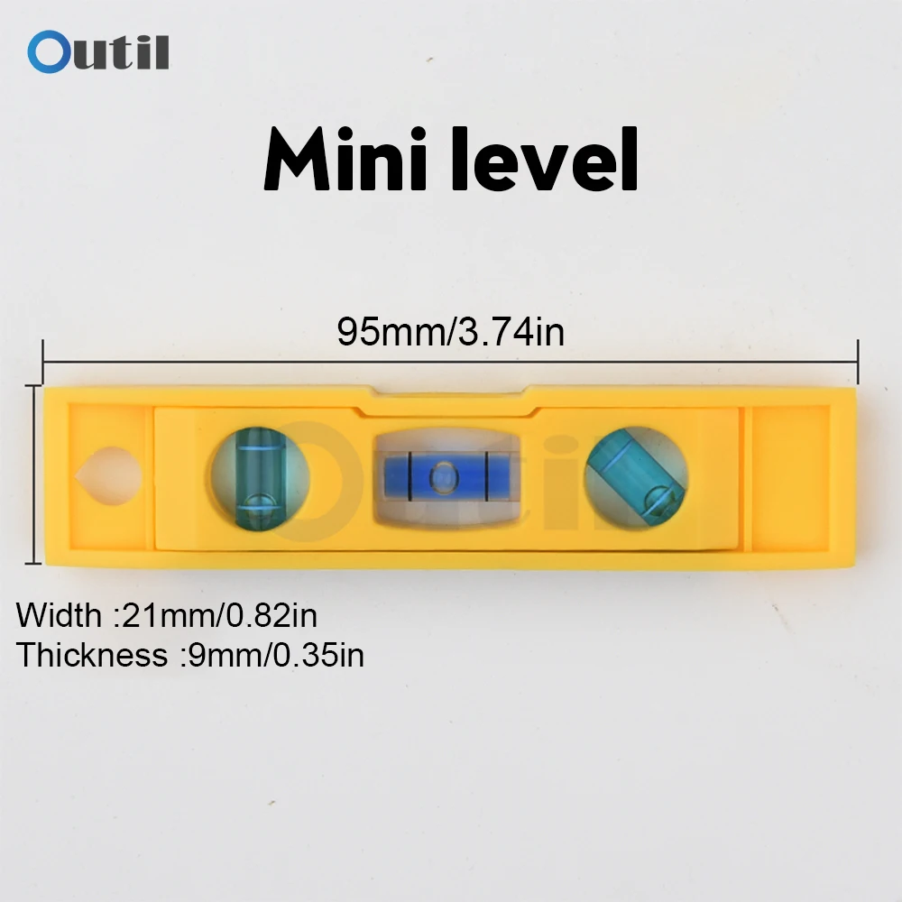 For Home Use Bubble Level Keychain ABS Plastic Plastic Frame 3 Bubble Level Vial 45 Degrees 90 Degrees 180 Degrees
