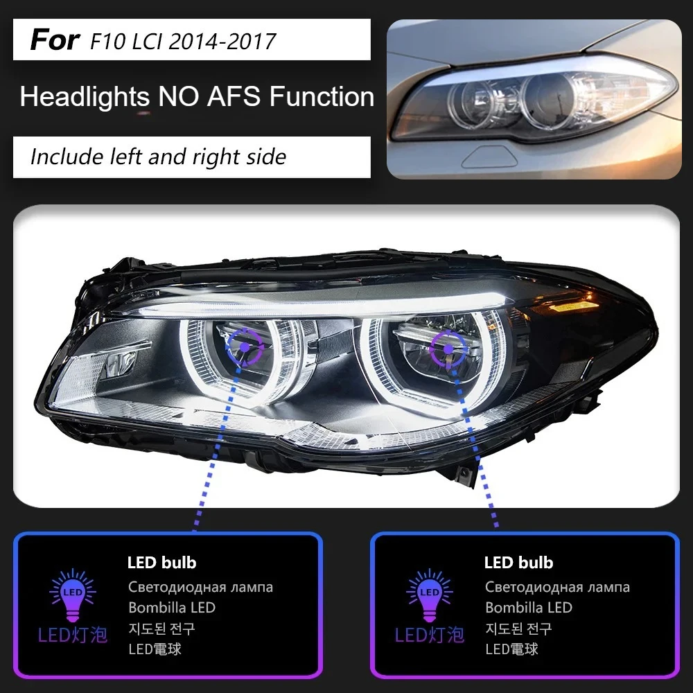Koplamp Voor BMW 5 Serie F10 F18 LED Koplampen 2010-2017 Hoofd Lamp Auto Styling DRL Signaal Projector lens Auto Accessoires