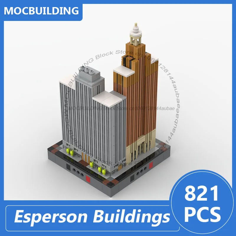 Esperson Buildings 1/2 Micropolis Scale Architecture Display Model MOC Buildings Blocks DIY Assemble Bricks Toys Gifts 821PCS