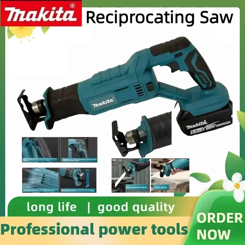 Makita Small Household Reciprocating Saw Cordless Brushless High Power Multifunctional Handheld Electric Cutting Saw