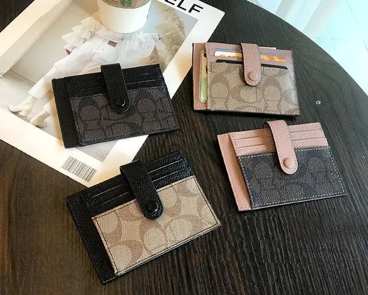 Mini Slim, ultradünne Kartenhülle im Ins-Stil, modische, kurze Geldbörse für Mädchen und Frauen, mit Applikationen, Karten- und Ausweishülle, Geldbeutel. – Detail 7