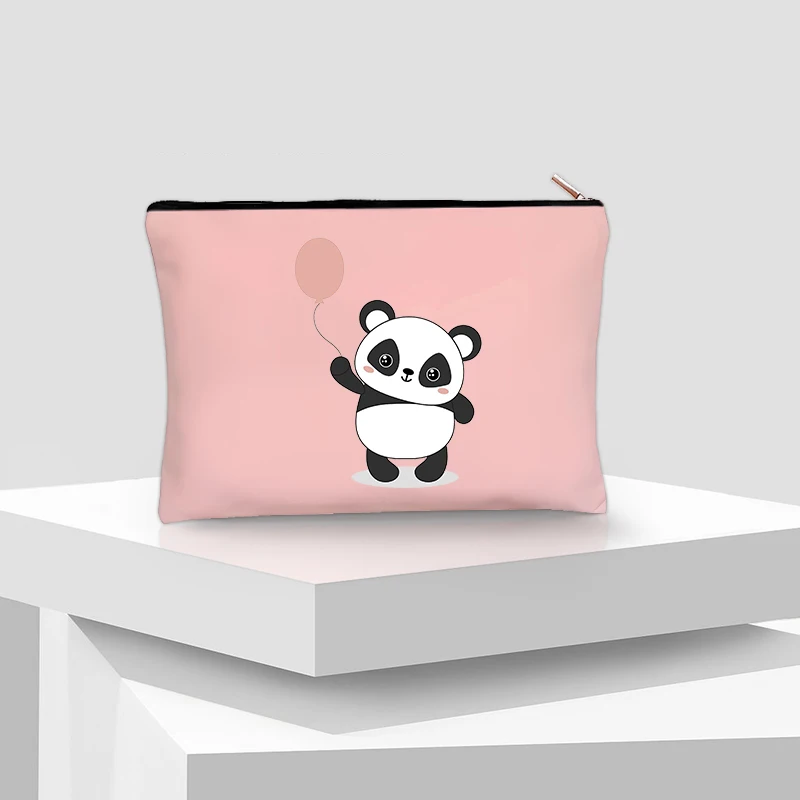 Kawaii Panda Cosmetic Case bambini viaggi necessità toilette borsa per pannolini borsa per il trucco per belle ragazze compleanno regalo di capodanno