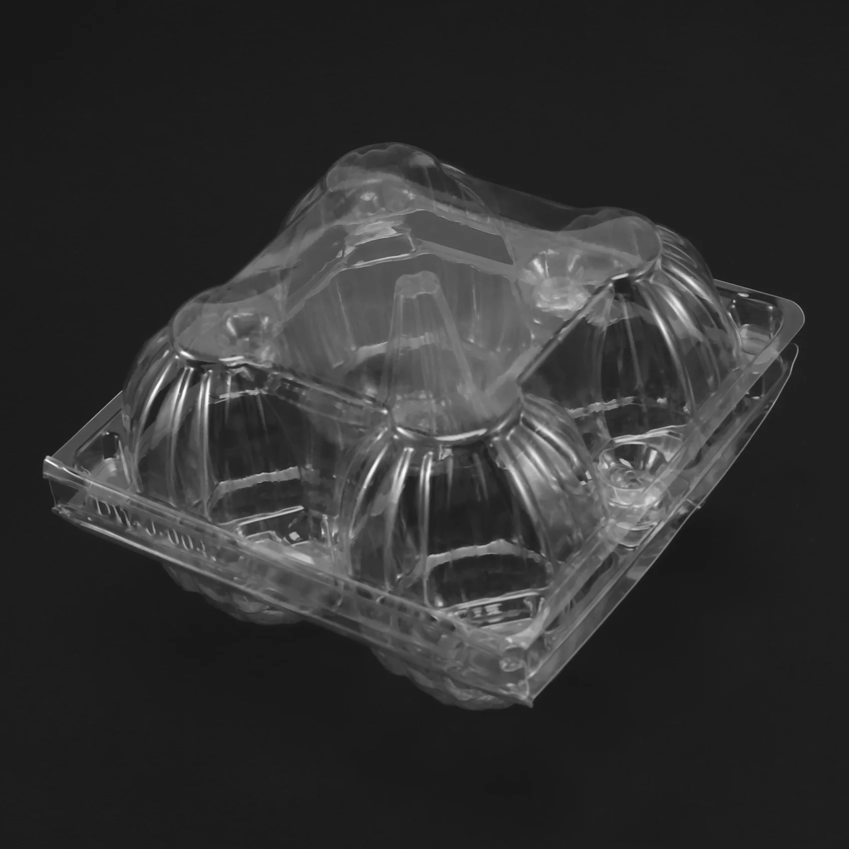 AB33-100Pcs Plastic Egg Cartons Bulk Clear Chicken Egg Tray Holder For Family Pasture Chicken Farm Business Market- 4 Grids