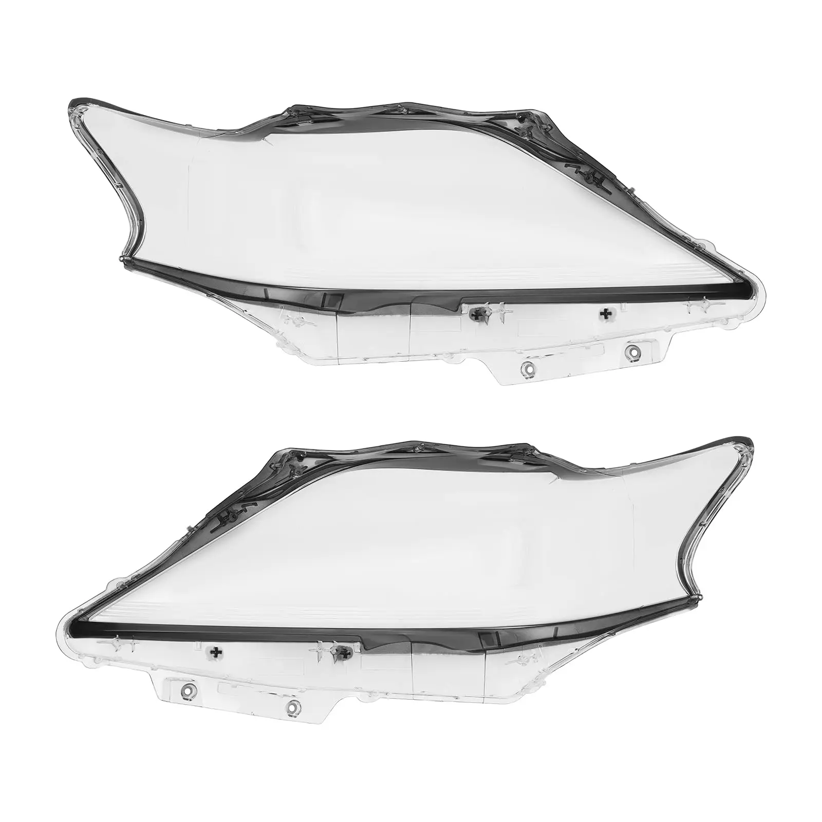 

Headlight Lens Cover for 2012-2015 Lexus RX350 RX450h, Durable PC Replacement Headlamp Covers - Clear/Black (Left + Right Pair,