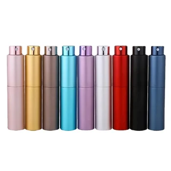 1 adet 5ml taşınabilir doldurulabilir seyahat parfüm sprey şişeleri boş kozmetik konteyner şişe Mini Metal büküm-up dönebilir Atomizer