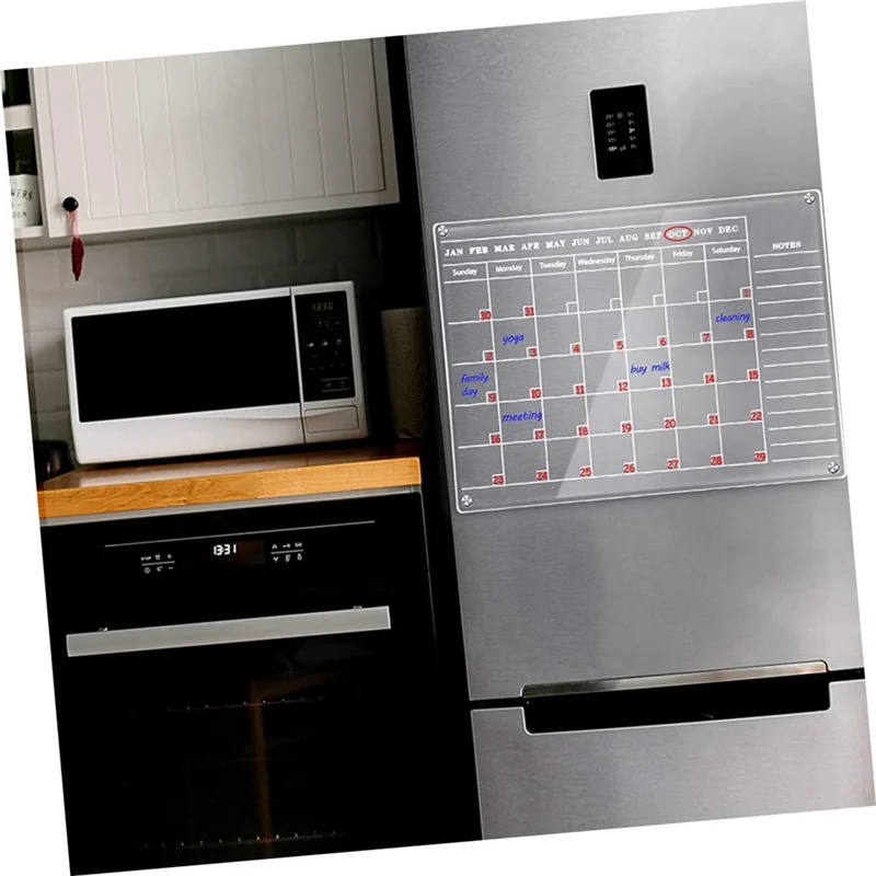 

AY03-White Month Dry Fridge Refrigerator Board Message Planning Home Calendar Writing Kitchen Erase Erasable