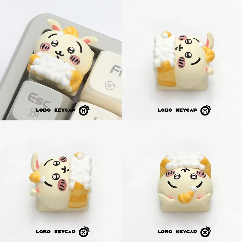 

Cute Kawaii Chikawa Keycap Anime Hachiware Personalized Resin Cartoon Girl Usagis Art MX Switch Keycap Creative Keyboard Caps